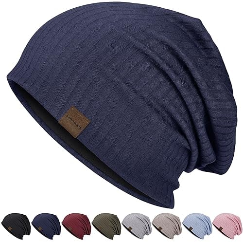 HAMUNI Slouchy Beanie Hip-Hop Weiche Leichte Laufende Beanie Mütze Atmungsaktivität Erwachsene Zwerg Hüte Chemo Cap Schädel Cap für Herren Damen