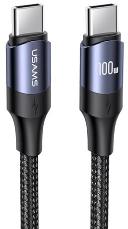 P4Y USB Typ C zu USB Typ C US-SJ524 U71 Kabel zum Aufladen und zur Datenübertragung schnelles Aufladen FCP/QC 100W PD 5A Datenübertragung bis zu 480 Mbps Smart layout 1.2m Schwarz