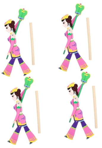 Toyvian 4 Stück Marionette Papierpuppen Chinesische Schattenfiguren Schattenpuppenspiel Selber Machen Fingerpuppen Handpuppen Für Schattenhandpuppen Kind Handbuch Kleines Geschenk
