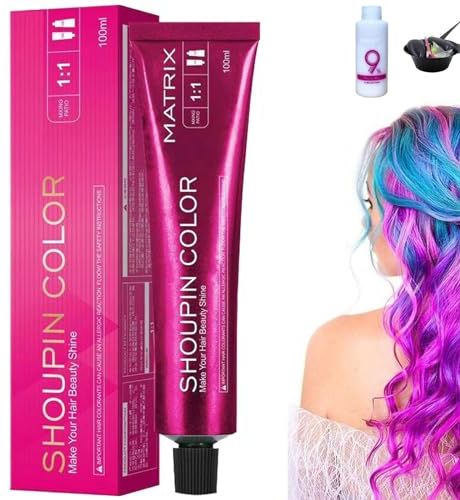 RENTANAC Shouping Color Tinte, Shoupin Color Hair Dye, Shoupin Hair Coloring Shampoo, No Bleaching Hair Nourishing Coloring Hair Dye, DIY Fashion Hair Dye Permanent for Men and Women