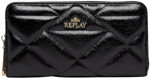 Replay Damen Portemonnaie mit Münzfach, Schwarz (Black 0098), OneSize