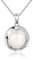 Candyfancy Halskette Silber 925 mit Anhänger, Damen Kette mit Zirkonia Perlen Anhänger Silberkette Geschenk für Frauen Freundin