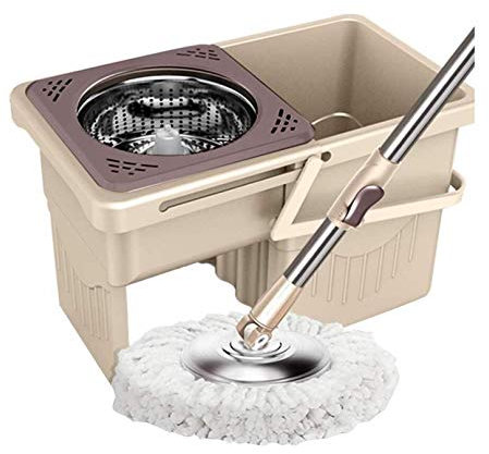 SinSed Easy-Clean-Mopp- und Eimer-Set, 41x21 cm, mühelose Bodenreinigung, 2 Mikrofaserpads