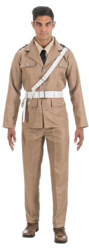Chaks - Saint Tropez Polizist Kostüm Herren, 4-teilig | Jacke, Weste mit Krawatte, Hose, Gürtel mit Schulterriemen und Holster, Gendarmerie-Look, Karneval, Cosplay