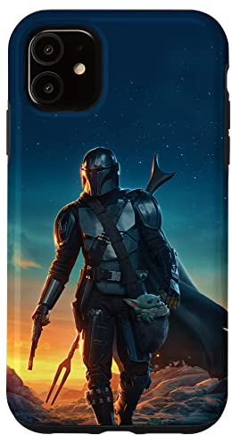 Hülle für iPhone 11 Star Wars Poster „The Mandalorian and Grogu Sunset“