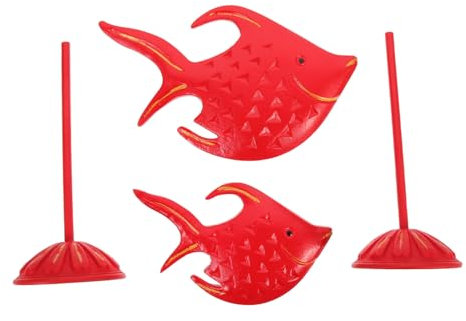 DOITOOL 2pièces Décoration De Poissons pour Aquarium Miniature Ornement De Bureau De Style Méditerranéen Rouge pour Décoration De Chambre Et De Poisson