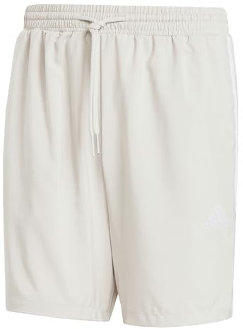 adidas Herren Essential Three Stripes Chelsea Base Short, Wonder Alumina/White, L