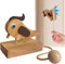 Woodpecker Türklingel, handgefertigt, Holz, Specht, Türklopfer, Glocke zum Öffnen der Tür, kreative Türklingel für Zuhause, interessante Türklingel-Dekoration (gelbe Glocke)