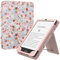MoKo Étui Compatible avec 7/6,8 Pouces Kindle Paperwhite(12e Gén. 2024/11e Gén. 2021), Coque de Protection avec Dragonne, Auto Réveil/Veille pour Kindle Paperwhite Édition Signature,Rose de printemps