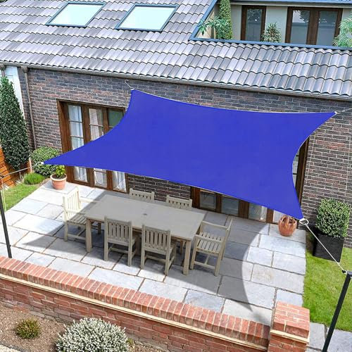 Resistente ai Raggi UV Traspirante Telo Ombreggiante Installazione Semplice con Kit Hardware Tende da Sole Motorizzate (Facciamo Dimensioni Personalizzate),DarkBlue-2mx4m