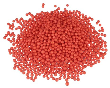 QUARKZMAN 10G Styroporkugeln Rot, 4-6mm Mini Polystyrol Styropor Kugeln, Schaumkugeln für befüllen Geschenkbox, DIY Kunst Dekorationen, Heimdekoration（1 Packung ca. 2500 Stück