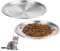 Lot de 2 gamelles plates en acier inoxydable pour chat, Ecuelle Chat avec de larges moustaches - 14 cm - Anti-chute - Facile à nettoyer