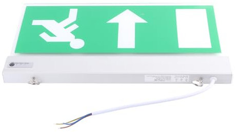 Panneau de Sortie de Secours à LED avec Rappel d'alarme Vocale Automatique, Panneau Lumineux de Sortie de Secours, Panneau d'éclairage de Sortie, pour Supermarchés, Lieux