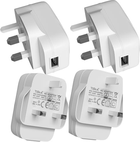 4-Pack USB Wall Charger Plug 5V 1A USB Plug Adapter Compatible for iPhone,iPod,Smart watch,bracelet,headset,toys,toothbrush