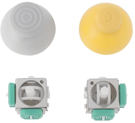VGOL Lot de 2 manettes analogiques compatibles avec Nintendo GameCube Joystick Cap 22 x 19,1 mm 3D Joystick Controller Rocker Thumbsticks