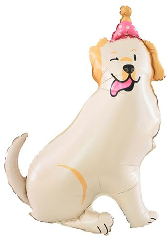 DazzJoy Hund Folienballon Tiere Geburtstag, XXL Hunde Luftballon Tiere Ballons, Luftballons Tiere Geburtstag Deko Hunde, Helium Ballons Tiere Hund für Kindergeburtstag Deko Mädchen Junge, Babyparty