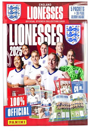 England Lionesses Offizielle Aufkleber-Kollektion 2025 – Starterpaket
