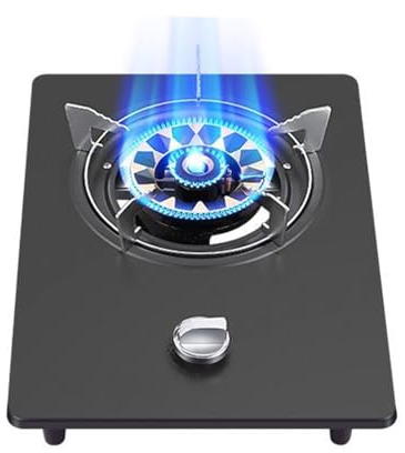 Compact Gas Hob, High Power Stainless Steel Glass Top Wok Cooker, Ideal for Campervan, Kitchen and Outdoor Cooking with LPG Kit