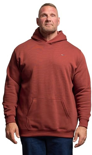 BadRhino Big & Tall Burnt Hoodie - Men's - Plus Size Curve Red
