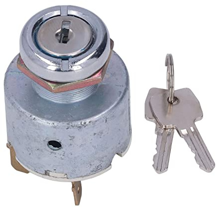 Interruptor de encendido universal de 3 terminales, interruptor de arranque de 3 posiciones con 2 llaves, interruptor de encendido y arranque de 12 V CC para automóvil, camión y