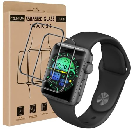 Carantee 2 Stück für Panzerglas für Apple Watch 4/5/6/SE 44mm Displayfolie