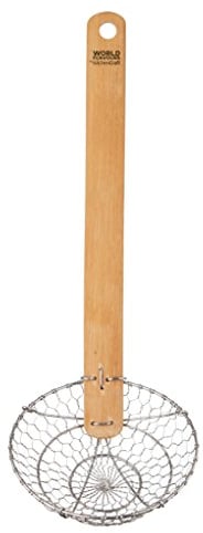 KitchenCraft World of Flavours Espumadera china con mango de madera de bambú, 33 cm (13)