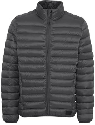 Blend BHNils Herren Steppjacke Übergangsjacke Jacke gefüttert mit Stehkragen Reißverschlusstaschen Regular fit, Größe:S, Farbe:Ebony Grey (75111)