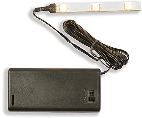 Riffelmacher 3er LED Streifen 78433 - Weiß - für Innen Weihnachtskrippe - Toll zur Modelleisenbahn, Zubehör Weihnachten Krippe