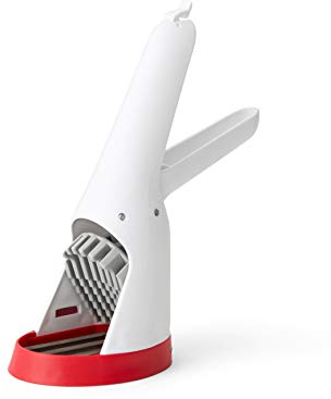 Chef'n Strawberry Slicester™ - Affettatrice per frutta rapida e uniforme, per fragole e frutta morbida, senza BPA, lavabile in lavastoviglie, design facile da impugnare, colore: bianco/rosso