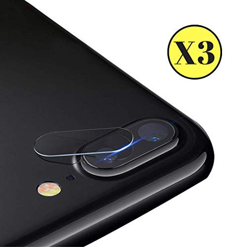 PHONILLICO Protection Caméra Lentille Appareil Photo Arrière pour iPhone 8 PLUS/iPhone 7 PLUS [Lot de 3] Verre Trempe Film Protection Anti Rayure