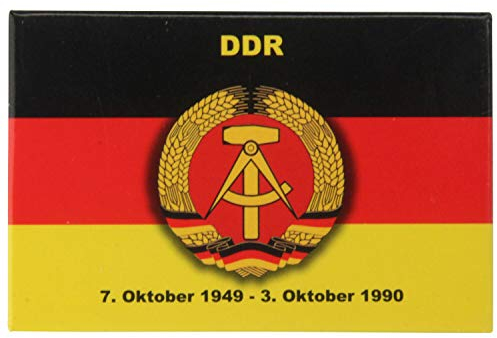 Kühlschrank-Magnet DDR-Wappen-Flagge | Starker Halt | Foto-Magnet 8 x 5,5 cm | Nostalgie typisches Souvenir