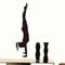 Schwarzer Druck Selbstklebender Handstand Mädchen Yoga Poster Home Decoration Vinyl Kunst Wandbild 40 X 167Cm