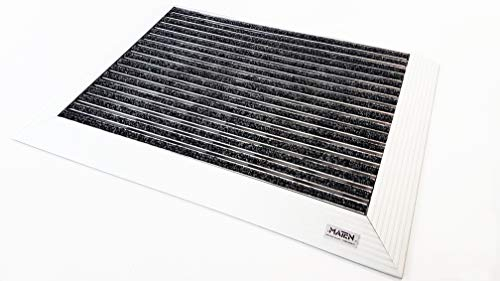 Technische Fußmatte Mat.en Plate 25 aus Aluminium mit Rampe auf 3 Seiten, für Eingänge und Außenbereich 90 x 60 cm. (anthrazit)