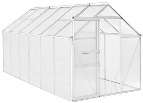 Estexo Serre en aluminium avec ou sans fondation pour tomates avec plaques alvéolaires (310 x 190 x 195 cm)