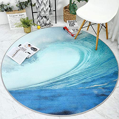 SDINAZ Teppiche Modern Designer für Wohnzimmer Kinderteppiche Flauschige Runden Groß Schutzmatten Matten Waschbare Kindermatte fürs Babyzimmer Kleinkinderzimmer 100 cm