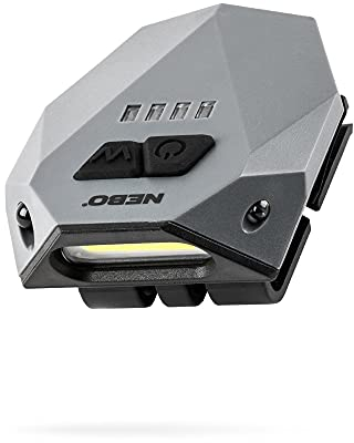 NEBO Einstein Cap Light Kopftaschenlampe - Wiederaufladbare Stirnlampe mit Wellenaktivierung - Für Outdoor-Arbeiten oder Joggen mit 4 Lichtmodi, kompakt und leicht - Wanderausrüstung & Camping Zubehör