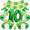 envami® Geburtstagsdeko Jungen Grün Zahl 10. Geburtstag Junge Happy Birthday Deko Folienballon 10 Luftballon 10. Geburtstag Kindergeburtstag Deko 10.