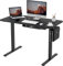 FlexiSpot E1 Plus ONE PIECE Electric Standing Desk Height Adjustable Sit Stand Desk with Memory Smart Panel(100 * 60cm, Black Frame+Black Desktop)