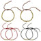 eMagTech 6 STÜCKE Tibetische Kupferperlenarmbänder Buddhistische Glücksarmbänder Handgefertigte Geflochtene Seile Verstellbare Armbänder Viel Glück Amulett Schmuck Geschenk für Frauen Männer Kinder