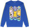 Pokemon Triple Skater Crewneck Pullover, Kinder, 116-170, Königsblau, Offizielle Handelsware