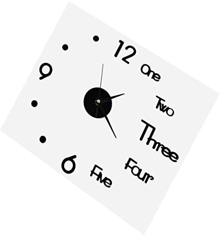 Homoyoyo Spiegel Wandtattoo Uhr Moderne Wand Kinderzimmer Wanduhr Runde Wand Land Nummernwand Shabby-chic- Selbstklebende Runde Klebe 3D Anzahl Plastik Kleine