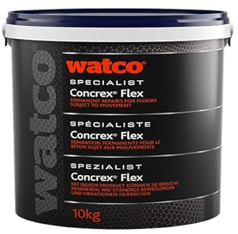 Watco Concrex® Flex - Flexible Epoxy Resin, Concrete Repair Mortar - for Areas Subject to Vibration & Movement - Quick, Easy, Permanent Repairs to Expansion Joints, ramps & Guide Rail surrounds