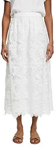 ESPRIT Collection Damen 023eo1d312 Rock, 110/Off White, XL