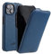Mobiskin Hülle passend für Apple iPhone 14 (6,1 Zoll), Handyhülle mit beschichtetem Leder, Case, Schutzhülle klappbar, dünne Handy-Tasche, Slim Cover, Blau