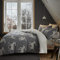 Catherine Lansfield Bedding Hirsch Sherpa-Jacquard-Bettwäsche-Set mit Kissenbezügen, Doppelbett, Grau
