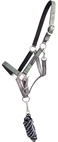 QHP Halfter-Set mit Turnout Collection Stirrup HW 22, Größe:Pony