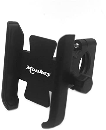 Für Honda Monkey Motorrad CNC Aluminiumlegierung Lenker Handy Halterung GPS Ständer Halter (Farbe : Handlebar Black)