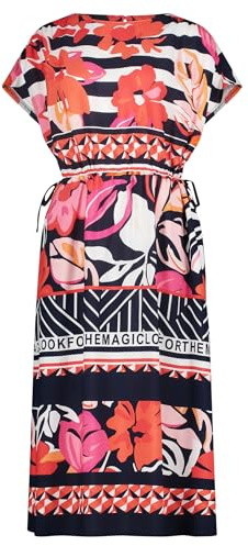 Betty Barclay Damen Maxikleid Kurzarm Red/Dark Blue,46