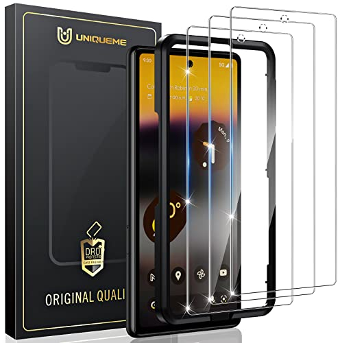 UniqueMe für Google Pixel 7A Schutzfolie, 3 Stück Folie, 9H Härte Panzer Schutz Glas Displayfolie HD Klar Anti-Kratzer Schutzglas für Pixel 7A Displayschutz