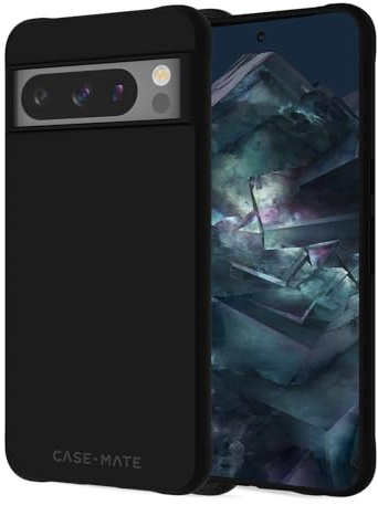 Case-Mate Google Pixel 8 Pro Case [6.7”, 2023] [12ft Drop Protection] [Wireless Charging] Tough Black Phone Case for Google Pixel 8 Pro - Rugged, Anti-Scratch Technology, Shock Absorbent, Slim Fit